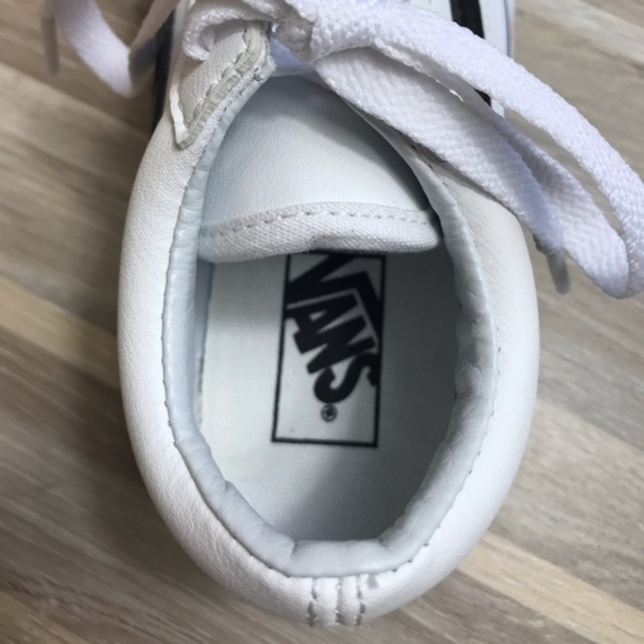 VANS Old Skool Classic Tumble Leather White Kid’s - Picture 7 of 8